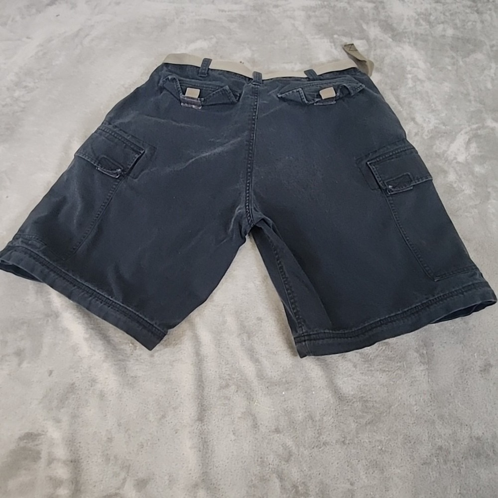 Vintage‎ Abercrombie & Fitch Shorts Mens Medium Navy Blue Belted Cargo Outdoors - Picture 5 of 6